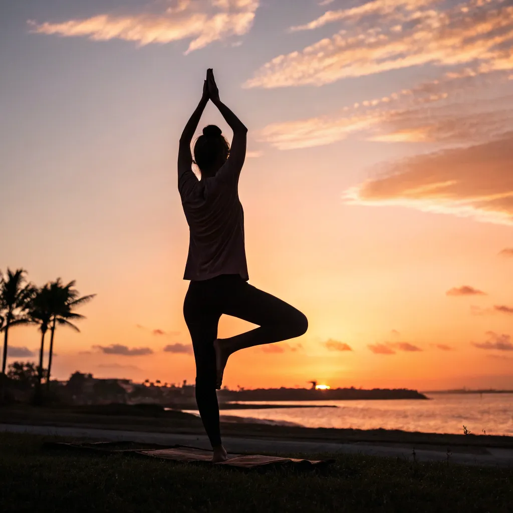 Yoga pose in nature